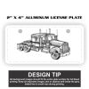 2" X 4" Aluminum License Plate  Thumbnail