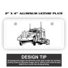 2" X 4" Aluminum License Plate  Thumbnail