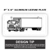 2" X 4" Aluminum License Plate  Thumbnail