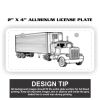 2" X 4" Aluminum License Plate  Thumbnail