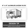 2" X 4" Aluminum License Plate  Thumbnail