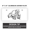 2" X 4" Aluminum License Plate  Thumbnail