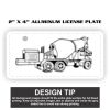 2" X 4" Aluminum License Plate  Thumbnail