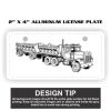 2" X 4" Aluminum License Plate  Thumbnail