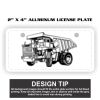 2" X 4" Aluminum License Plate  Thumbnail