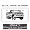 2" X 4" Aluminum License Plate  Thumbnail