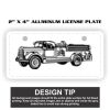 2" X 4" Aluminum License Plate  Thumbnail