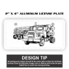 2" X 4" Aluminum License Plate  Thumbnail