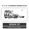 2" X 4" Aluminum License Plate  Thumbnail