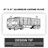 2" X 4" Aluminum License Plate  Thumbnail