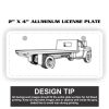 2" X 4" Aluminum License Plate  Thumbnail