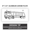2" X 4" Aluminum License Plate  Thumbnail