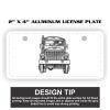 2" X 4" Aluminum License Plate  Thumbnail