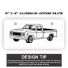 2" X 4" Aluminum License Plate  Thumbnail