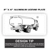 2" X 4" Aluminum License Plate  Thumbnail