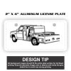 2" X 4" Aluminum License Plate  Thumbnail