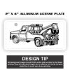 2" X 4" Aluminum License Plate  Thumbnail