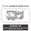 2" X 4" Aluminum License Plate  Thumbnail