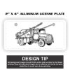 2" X 4" Aluminum License Plate  Thumbnail