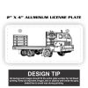 2" X 4" Aluminum License Plate  Thumbnail