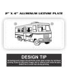 2" X 4" Aluminum License Plate  Thumbnail
