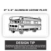 2" X 4" Aluminum License Plate  Thumbnail