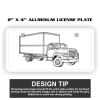 2" X 4" Aluminum License Plate  Thumbnail