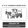 2" X 4" Aluminum License Plate  Thumbnail