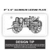 2" X 4" Aluminum License Plate  Thumbnail