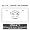 2" X 4" Aluminum License Plate  Thumbnail
