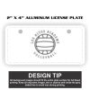 2" X 4" Aluminum License Plate  Thumbnail