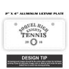 2" X 4" Aluminum License Plate  Thumbnail
