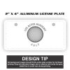 2" X 4" Aluminum License Plate  Thumbnail