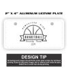 2" X 4" Aluminum License Plate  Thumbnail