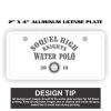 2" X 4" Aluminum License Plate  Thumbnail