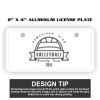 2" X 4" Aluminum License Plate  Thumbnail