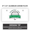 2" X 4" Aluminum License Plate  Thumbnail