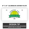 2" X 4" Aluminum License Plate  Thumbnail