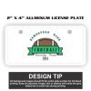 2" X 4" Aluminum License Plate  Thumbnail