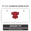 2" X 4" Aluminum License Plate  Thumbnail