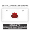 2" X 4" Aluminum License Plate  Thumbnail