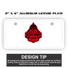 2" X 4" Aluminum License Plate  Thumbnail
