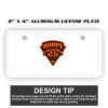 2" X 4" Aluminum License Plate  Thumbnail