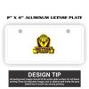 2" X 4" Aluminum License Plate  Thumbnail