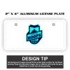 2" X 4" Aluminum License Plate  Thumbnail