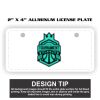 2" X 4" Aluminum License Plate  Thumbnail