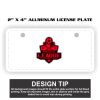 2" X 4" Aluminum License Plate  Thumbnail