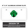2" X 4" Aluminum License Plate  Thumbnail