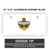2" X 4" Aluminum License Plate  Thumbnail