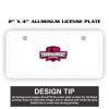 2" X 4" Aluminum License Plate  Thumbnail